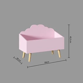 Детски скрин за съхранение atmosphera Cloud MDF - Бял