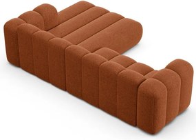 Шенилов ъглов диван в тухлен цвят (десен ъгъл) Lupine – Micadoni