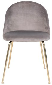 Светлосиви кадифени трапезни столове в комплект от 2 броя Geneve - House Nordic