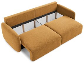 Оранжев разтегателен диван с място за съхранение 238 cm Kalena – Makamii