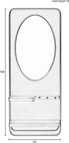 Стенно огледало с рафт 53x108 cm Pascal - White Label