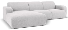 Светлосив ъглов диван от плат букле (ляв ъгъл) Molino - Micadoni Home