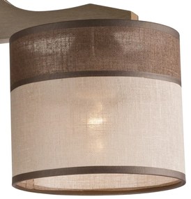 Тъмнокафява лампа за таван с текстилен абажур ø 16 cm Andrea - LAMKUR