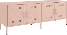842937 vidaXL ТВ шкафове, 2 бр, розови, 68x39x50,5 см, стомана