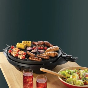 Електрическа скара/грил George Foreman 22460-56, 2400W, 44.5 см, 15 порции, 5 темп, Незалепващо покритие, Черен