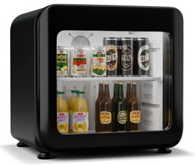 Klarstein Хладилник за напитки Audrey Evo, ретро дизайн, стъклена врата, 45 L, EEK C