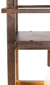 Интелигентен висящ аплик ръждиво кафяв с рафт с 4 Wifi A60 - Cage Rack