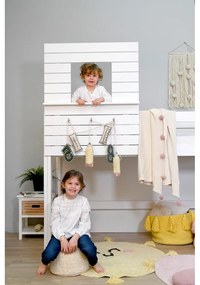 Жълт ръчно изработен памучен детски килим подходящ за пране ø100 cm You're My Sunshine – Lorena Canals