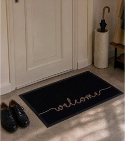 Черна изтривалка , 45 x 75 cm Cozy Welcome - Hanse Home