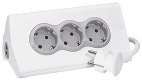 Legrand 694810 Разклонител 3x2P+E и 2xUSB тип A,претоварване,с поставка за таблет,с кабел 1.50м,Бял - 694801