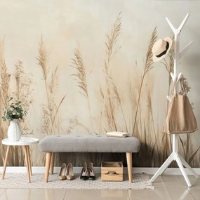 Тапет – Сухи растения в бежов цвят