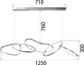 ВИСЯЩ ПЕНДЕЛ LED APP1054-CP
