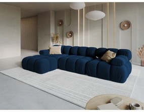 Син кадифен диван 285 cm Bellis - Micadoni Home