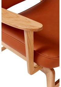 Оранжев фотьойл от изкуствена кожа Haze - Hübsch