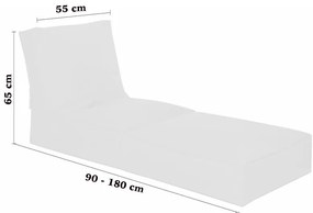 Градински пуф Siesta Sofa Bed Pouf, цвят Розов