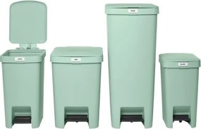Кош за боклук с педал Brabantia StepUp 1008484, 25 л, Екологични материали, Голям отвор, Светлозелен