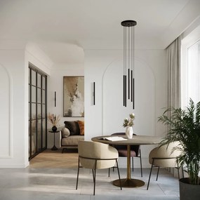 Черна стенна лампа ø 2,5 cm Fideus – Sollux