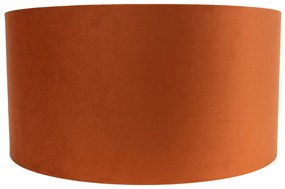 Текстилен абажур оранжев със златист интериор 50/50/25