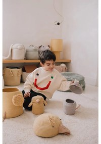 Жълта текстилна детска кошница за играчки ø 13x15 cm Mini Charlie the Chicken – Lorena Canals