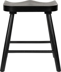 Черен стол от масивен дъб Vander – White Label