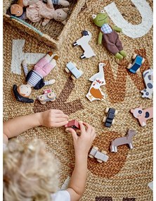 Ютен кръгъл килим в естествен цвят ø 130 cm Dinne – Bloomingville Mini