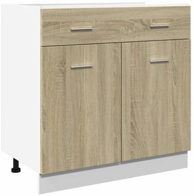849615 vidaXL Долен шкаф с чекмедже Lyon дъб сонома 80x46x81,5 см