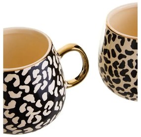 Черно-златни керамични чаши в комплект от 2 чаши от 330 ml London - Premier Housewares
