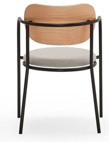 Сив трапезен стол в дъбов декор Eclipse - Teulat