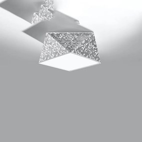 Осветително тяло за таван сребърно 25x25 cm Koma – Nice Lamps