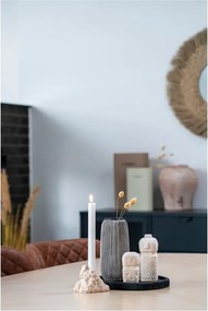 Черно-бяла каменна ваза (височина 20 cm) – House Nordic