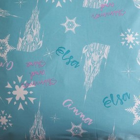 Единично детско памучно спално бельо 140x200 cm Frozen "Light blue" – Jerry Fabrics