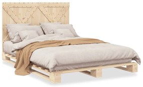 3281571 vidaXL Рамка за легло с табла, 160х200 см, бор масив