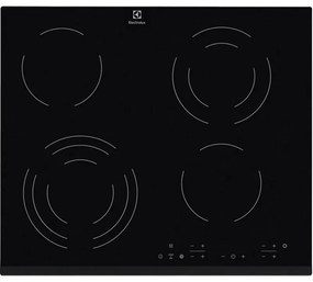 Керамичен плот за вграждане Electrolux EHF6343FOK, 6400W, 4 зони, 9 степени, Stop & Go, Таймер, Черен