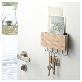 Бял стенен стелаж за ключове Rin - YAMAZAKI