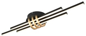 Черно LED осветително тяло за таван 18x81 cm Cinto – Trio
