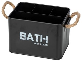 Черен органайзер за баня с 4 отделения Gara - Wenko