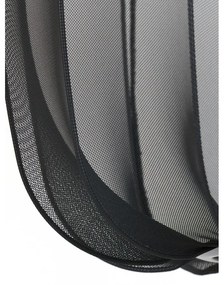 Черно висящо осветително тяло с текстилен абажур ø 40 cm Plumeria – Light &amp; Living