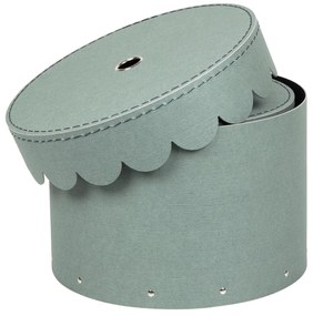 Картонени кутии за съхранение с капаци в комплект 2 бр. в цвят мента ø 26x17,5 cm Wilma – Bigso Box of Sweden