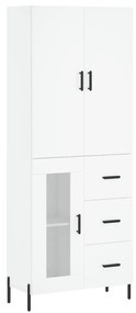 3195963 vidaXL Висок шкаф, бял, 69,5x34x180 см, инженерно дърво