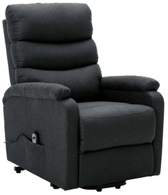 321237 vidaXL Изправящ стол, тъмносив, текстил