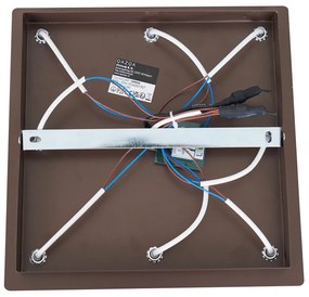 Дизайнерска таванна лампа бронз с бронзово стъкло 9-лампи - Атина