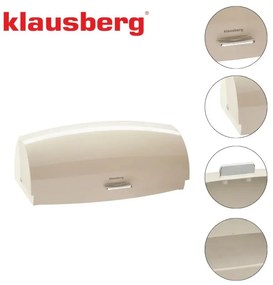 Кутия за хляб Klausberg KB 7932, 45 см, Ергономична дръжка, Метална, Бежов
