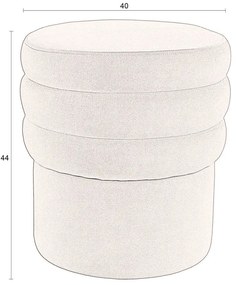 Кафява кадифена табуретка Aditi – Dutchbone