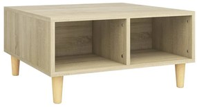 805980 vidaXL Кафе маса, дъб сонома, 60x60x30 см, инженерно дърво