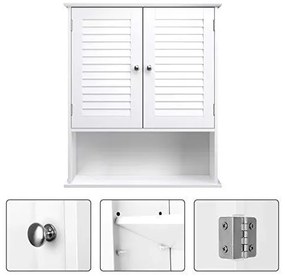 Висящ шкаф за баня от MDF 60 x 70 x 20 cm