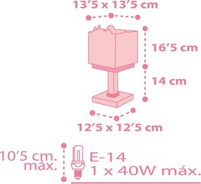Лампа за четене Ango Baby Jungle-Pink