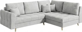 Сив ъглов диван (десен ъгъл) Ariella - Ropez