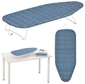 Маса за гладене Kinghoff KH 1936, 76x30.5 см, Сгъваема, Кука за закачане, Син