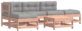 3185904 vidaXL Градински комплект с възглавници, 6 части, дугласко дърво масив