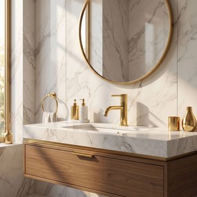 Смесител за мивка Rea Venti Gold Low
